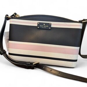 Kate Spade Millie Grove Street Classic Stripe Crossbody Black Multi